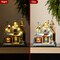 Set of 3 Lighted Christmas Resin Village with Movement and Music